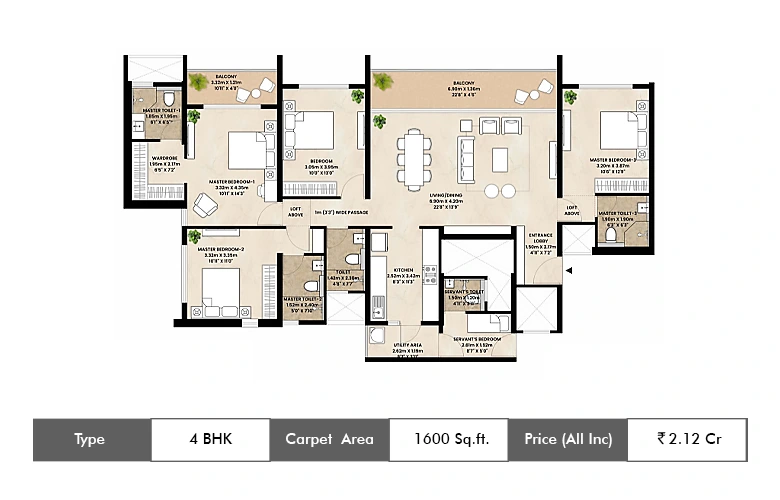 2 BHK-1600 Sq.ft